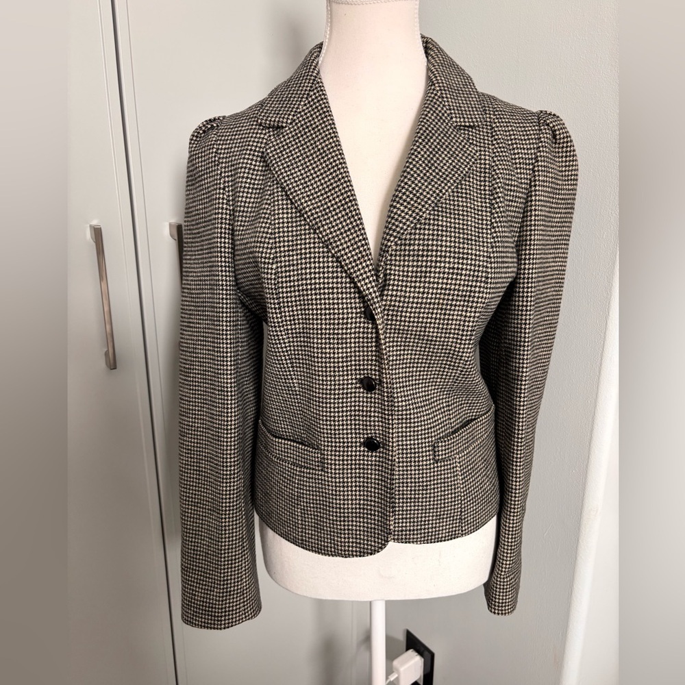 Vintage Women's Wool Houndstooth Blazer